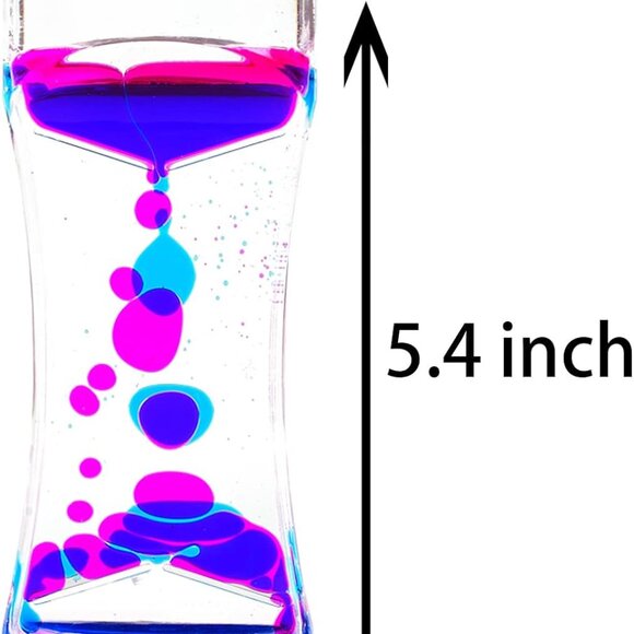 Liquid Motion Bubbler Timer Hourglass Liquid Bubbler Sensory Toys(3 Pack) - Picture 2 of 12